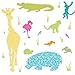 RoomMates RMK1327SLG Colorful Animal Silhouettes Peel and Stick Wall Decals