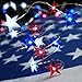 BOHON 4th of July Decorations Battery Operated String Lights with Remote Timer 10 ft 40 LEDs Red White and Blue Lights for Home Patriotic Memorial Independence Day Fourth of July Decor