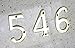 ZhongWang Hardware ZW-A200 4 Inch Bright Brass House Number 5/ZhongWang Hardware ZW-A200 Número de casa de latón brillante de 4 pulgadas 5