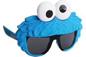 Sun-Staches Sesame Street Cookie Monster Jr. Sunglasses for Kids, Costume Accessory Mask, UV400 Blue, One Size Fits Most Kids