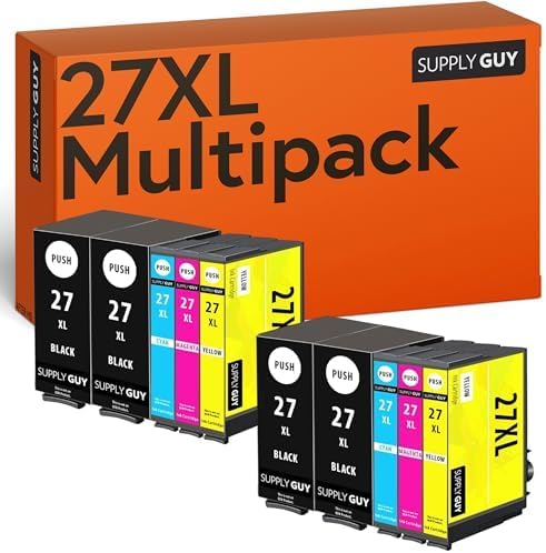 Supply Guy 10 Ink Cartridges Compatible Epson 27XL Multipack Workforce WF3600