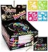 Creative Lily Scratch Art Notes 125 Count with 2 Wooden Stylus Pens and 4 Stencils - Rainbow Colored Mini Notepapers - Creative Fun for Kids and Adults