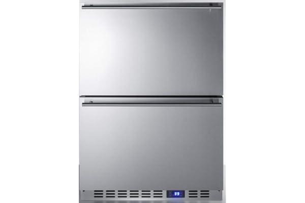 Summit FF642D Drawer Refrigerator, Stainless Steel, 24" Wide Built-In 2-Drawer All-Refrigerator, Panel Ready- (Panel not included)