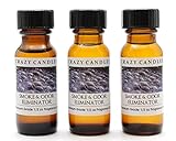 Smoke And Odor Eliminator 3 Bottles 1/2 FL Oz Each (15ml) Premium Grade Scented Fragrance Oil by Crazy Candles