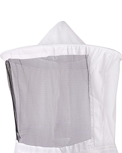 iiniim Professional Beekeeping Jacket Bee Protecting Suit with Fencing Veil Goatskin Leather Gloves (Protecting Suit)