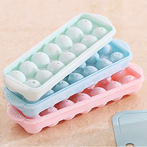 3 Pack Ice Cube Trays with Removable Lids, BPA Free Ice Cube Molds for Whiskey, Easy-Release Stackable 14 Ice Cubes, Vodka Popsicles, Beverages - Thumbnail 6