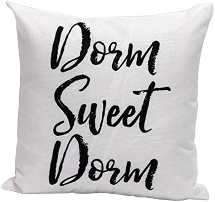 zhengdingrichu Custom Black Text Cotton Linen Sofa Throw Pillow Office Car Chair Seat Backrest Cushion Factory Direct Sale Throw Pillow Cover 20"x20"(One Side)