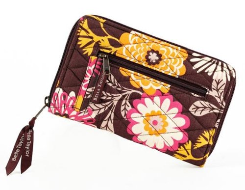 Bella Taylor Cocoa Le Fleur Wrist Strap Wallet