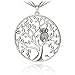 SCIONE Czech Stones Owl Kabala Tree of Life Pendant Necklace with 27 Inch Chain