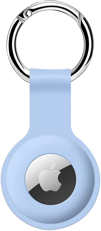 ColorCoral AirTag Holder Case Silicone Sleeve for AirTag 2021 2026 Light Blue