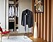 WILSHINE Men’s Valet Stand Suit Clothes Valet Rack Stand for Men Black Metal