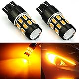 JDM ASTAR Super Bright 5730 Chipsets 7440 7441 LED Bulbs with Projector,Amber Yellow