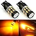 JDM ASTAR Super Bright 5730 Chipsets 7440 7441 LED Bulbs with Projector,Amber Yellow