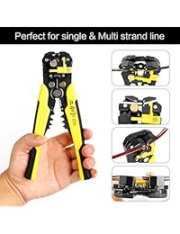 Anbaituer   Cortador de alambre autoajustable con 3 en 1 multialicates para pelar alambres, cortar, crimpar 10   24 AWG (0,2 ~ 6,0 mm2)