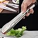 TUSMDO SM Non-stick Stainless Steel Kitchen Tongs - Salad tongs - Appetizer tongs - Barbecue tongs for Barbeque BBQ buffet bread food clips clamp…. with lock untesil