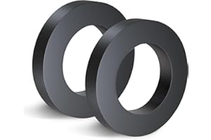 Thaibear Big Ferrite Ring Magnet Strong, 2PCS OD3.94 x ID2.36 x 21mm, Large Round Circle Ceramic Magnets with Hole, Grade 10 Large Magnets Heavy Duty for DIY, Science Projects, Kitchen