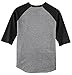 Sport Tek Raglan Jersey (T200) Heather Grey/Black, L