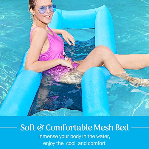 image for AOMAIS Inflatable Pool Floats Portable Floating Lounger Chair Water Ha