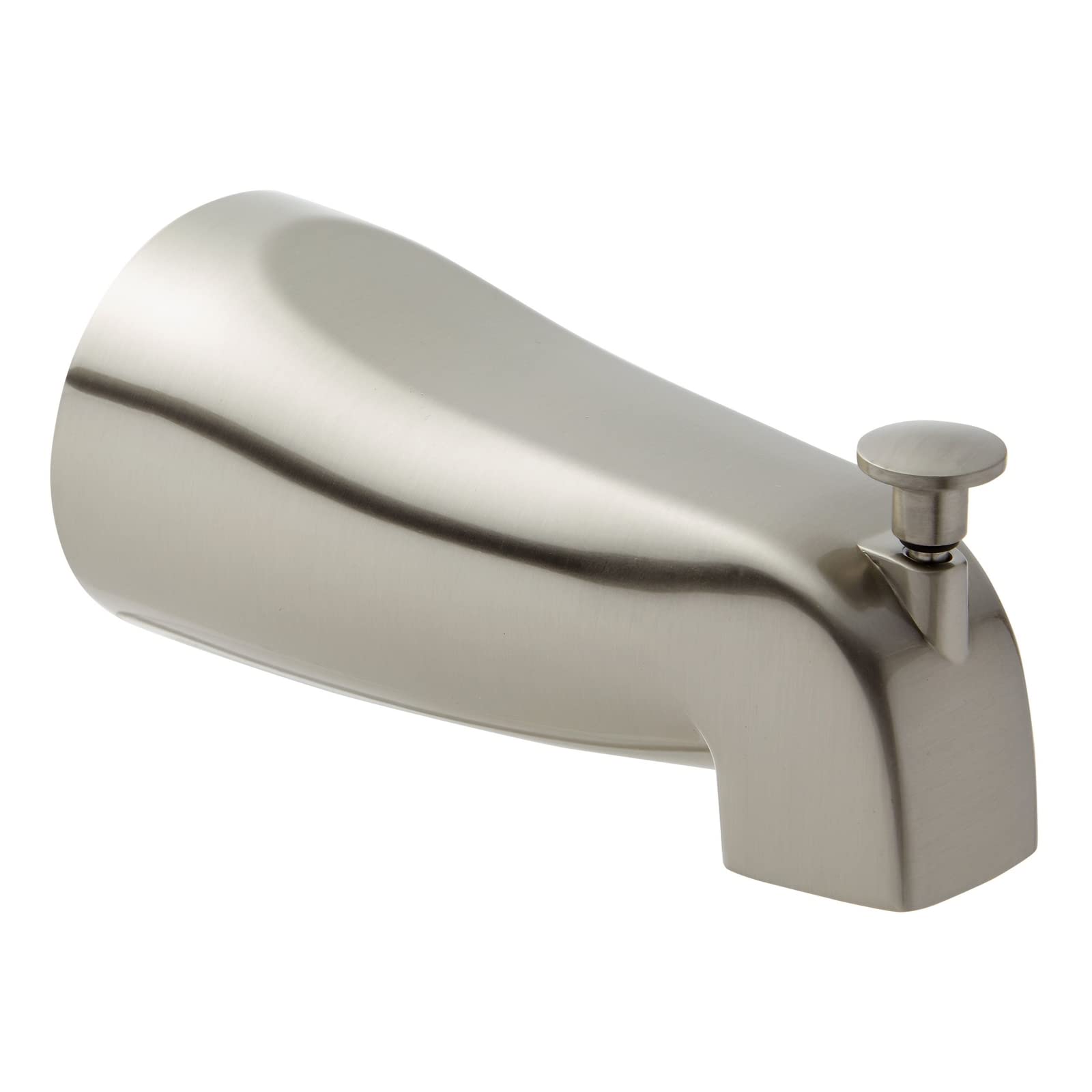 Photo 1 of Brushed Nickel Bathtub Spout with Diverter, Tub Faucet with Slip-Fit Connection (2.5 x 5 in)