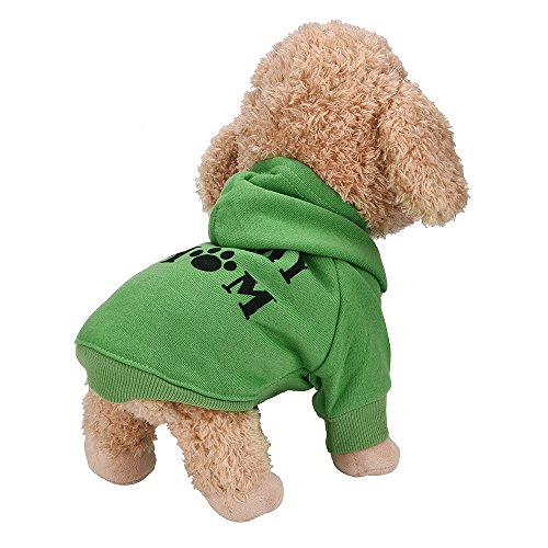Clearance Sale! Puppy Clothes WEUIE Small Pet Dog Clothes Fashion Costume Puppy Cotton Blend T-Shirt Apparel (L, Green)
