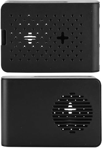 ASHATA para Raspberry Pi 4th 4B Case, ABS Protective Case Accesorio de Escritorio con Ventilador de refrigeración para Raspberry Pi 4th-Generation 4B(Negro)