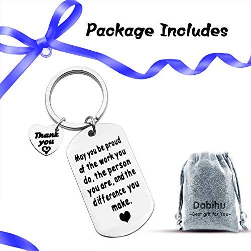 Thank You Gift Appreciation Jewelry Make A Difference Keychain