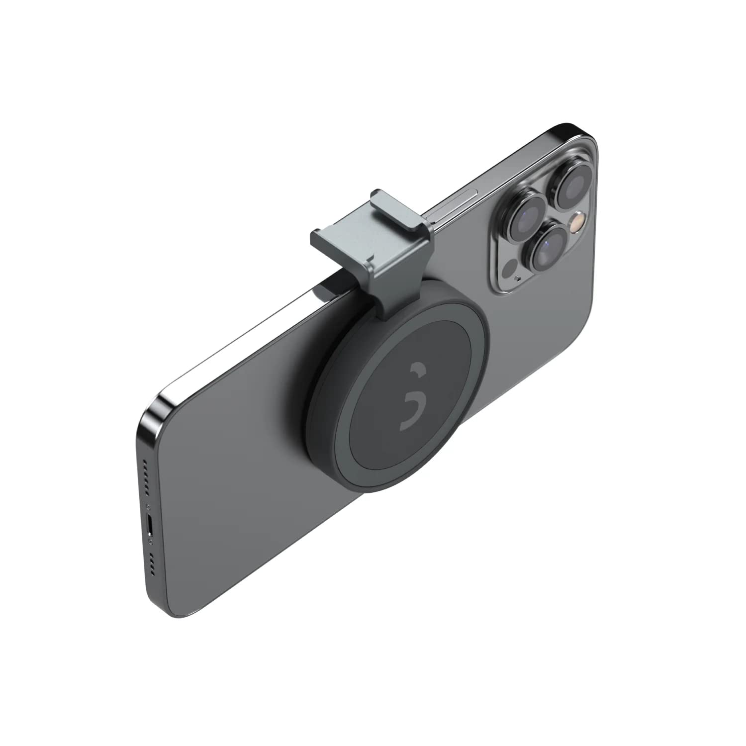 ShiftCam SnapShoe - Snap-on Cold Shoe Mount for Mounting Accessories - Magnetic Mount Snaps on to Any Phone (Midnight)