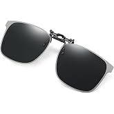 FF FRAZALA Polarized Clip on Sunglasses over Prescription Glasses Unisex UV400 Anti-glare Lenses