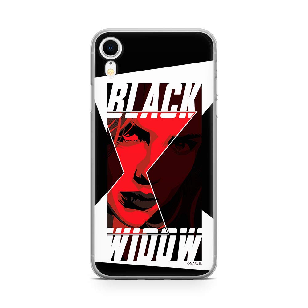 ERT GROUP mobile phone case for Apple Iphone XR original and officially Licensed Marvel pattern Black Widow 012 optimally adapted to the shape of the mobile phone, case made of TPU