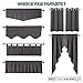 NICETOWN Kitchen Curtains Tiers Sets for Windows - Thermal Insulated Home Decor Blackout Grommet Window Treatment Drapes for Camper RV (29W by 36L with 1.2 inches Header, Grey, 1 Pair)