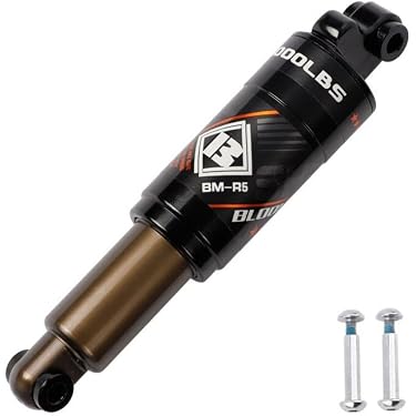 Amortisseur Hydraulique Vélo Alliage Aluminium – Arrière 200 Mm 453,6 Kg – Double Chambre Air Pour VTT Montagne