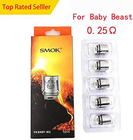 5pcs Original ŠMOḰ ŤḞṼ8 BǞbý &amp; Big BǞbý BeǞŠt ŤanḰ 0.25 oḣm BǞbý M2 COÎLS
