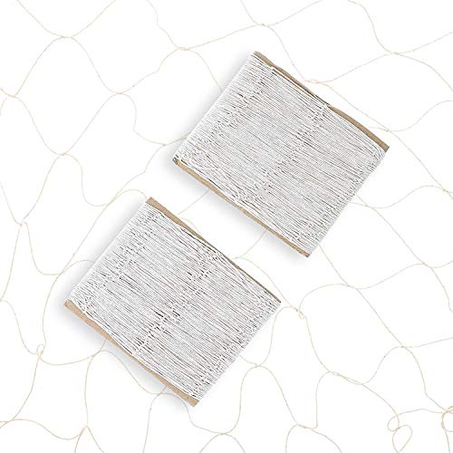 2-Pack Decorative Fishing Net for Home or Hawaiian Nautical Beach Party Decorations, 78.5 x 39 Inches