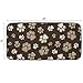 Kitchen Basics 583301 Microfiber Pet Bowl Mat, 10 Inch x 20 Inch, Brown Paws