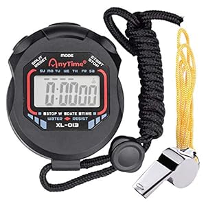 Zaleonline Digitale Sport Stopwatch Timer met Datum Klok Extra Groot Display met Jumbo Nummers Fluitje voor Marathon…