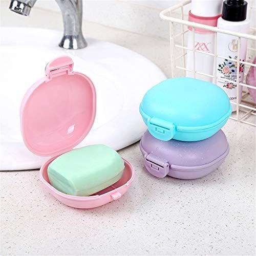 MOVEmen Storage Box, New Bathroom Storage Rack Dish Plate Case Home Shower Travel Hiking Holder Container Soap Box Jewelry Box Accessories Box Cosmetic Box Glasses case (Pink)