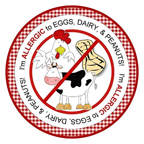 40 Allergy Labels, I'm Allergic Stickers, Food Allergy