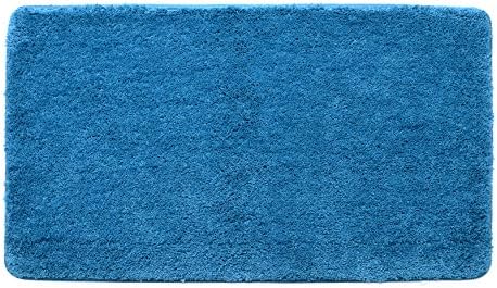 Honlaker Microfiber Bath Rug Bathroom Floor Mat 19.6" x 31.5" Super Soft Touch &amp; Strong Water Absorption (Blue)