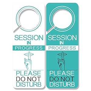 4 Pack Do Not Disturb Door Hanger Sign Funny, in Session Sign for Therapists, Massage, Spa Treatment, Counseling…