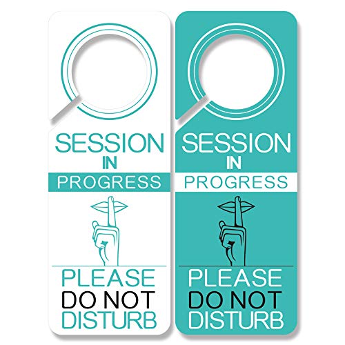 4 Pack Do Not Disturb Door Hanger Sign Funny, in Session Sign for Therapists, Massage, Spa Treatment, Counseling…