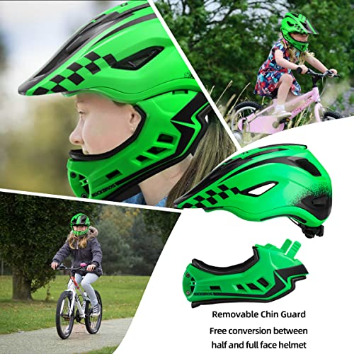 ROCKBROS Kids Full Face Bike Helmet Lightweight Toddlers Helmets Kids