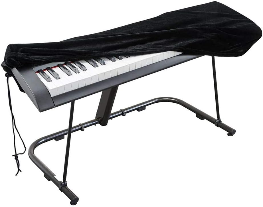 Piano Keyboard Cover Dust Cover with Adjustable Elastic Cord and