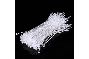 ACUTEYE 5 Inch Beaded Adjustable Loop Tie Fasteners, 1000 Pcs- Natural
