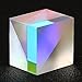 F-ber 1Pcs 2 x 2 x 2cm Colorful Optical Glass RGB Dispersion Cross Dichroic Cube Prism X-Cube for Physics Teaching Research Decoration Art Education