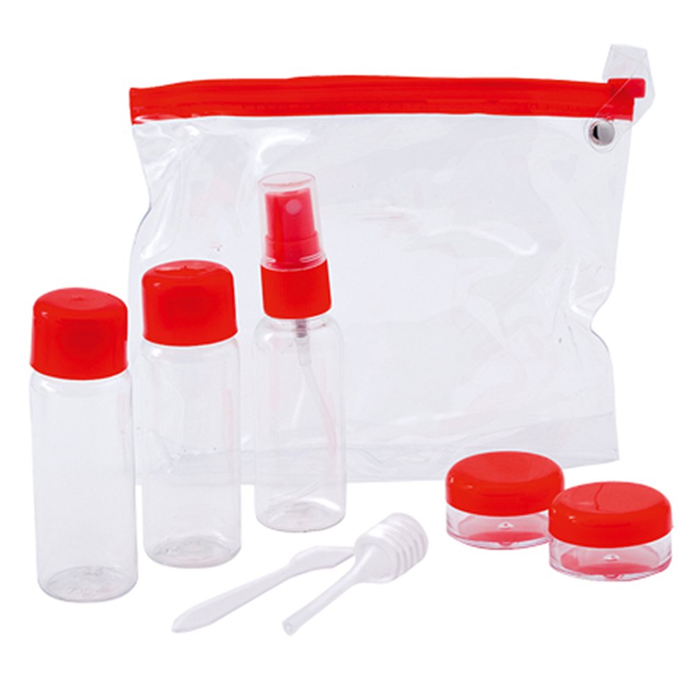 Neceser ideal para avión con 7 accesorios.