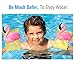 HeySplash Swim Arm Bands for Kids, Inflatable Armbands for Kids (Aged 3-6), Arm Floatie Sleeves Floater Tube Water Wings Kids Floatie Swimming Armlets floatie for toddlers, Up to 55lbs,Flamingo Yellow
