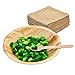 KIKI Green Compostable Bowls Set 7 Inch Round Deep [25 Disposable Bowls 25 Wooden Spoons 50 Unbleached Tissues] We Use Natural Products It is Alternative to Paper Bowls