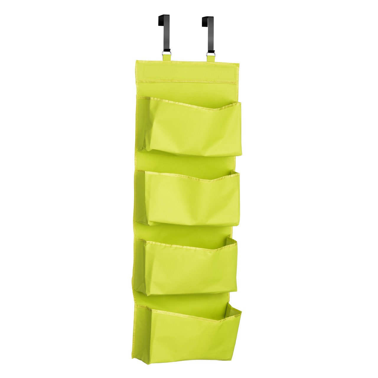 Premier Housewares 1901116 4-Tier Over Door Hanging Organiser - Lime Green H90 x W20 x D34cm