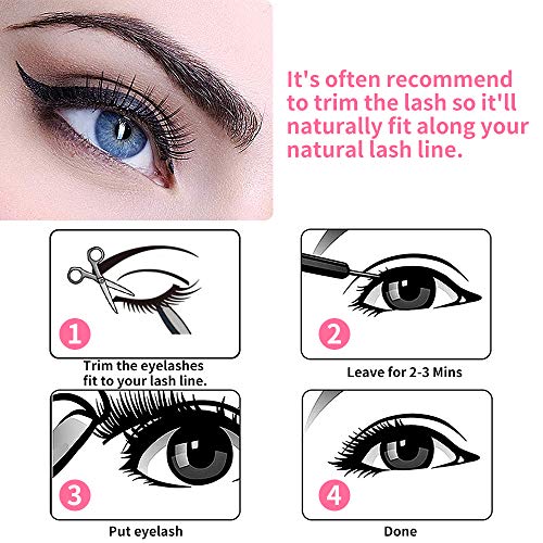 Magnetic Eyeliner and Lashes Kit,5 Magnets Reusable False Eyelashes Set,Dramatic Look Fluffy False Lashes Kit for Eyelashes Extensions,2 Pairs of 2 Different Styles Fake Eyelashes