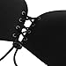 Silicone Invisible Bra Strapless Adhesive Reusable Push-up Bras with Drawstring #2 Black D